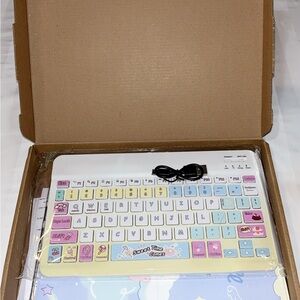 Slim Multicolor Wired Portable Keyboard English